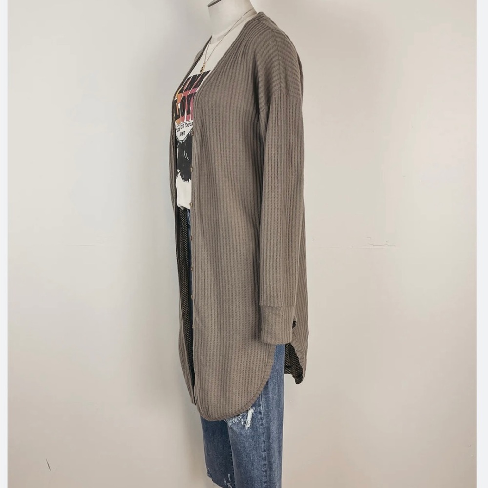 Hem & Thread Waffle Cardigan